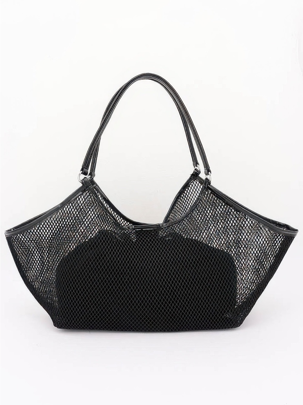 Mesh Tote Bag With Removable Liner